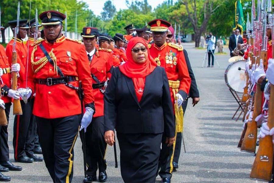 Swearing In samia suluhu hassan sixth president of Tanzania