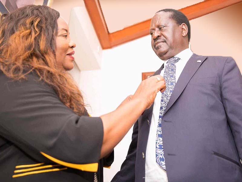 2022 Presidential aspirant Raila Odinga and his wife Ida Anyango Oyoo