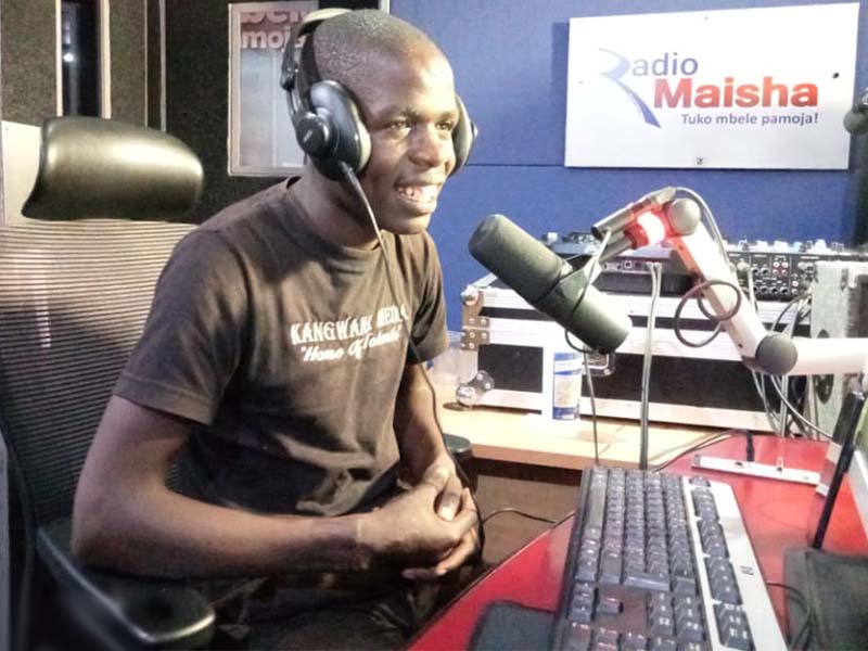 Charles Kangwana the Boy in Radio Maisha Studio live