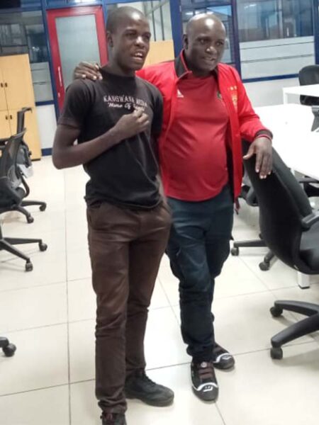 Stephen Mukangai and Kangwana the Boy in Standard Media Group