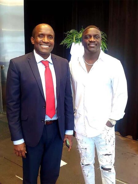 Technology Investor Julius Mwale with Senegalese-American singer Akon