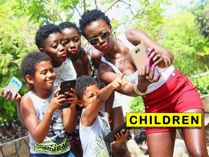 SInger Akothee Children Photos - Vesha Okello, Celly Rue Brown, Prudence Apundo Otieno, Ojwang & Oyoo