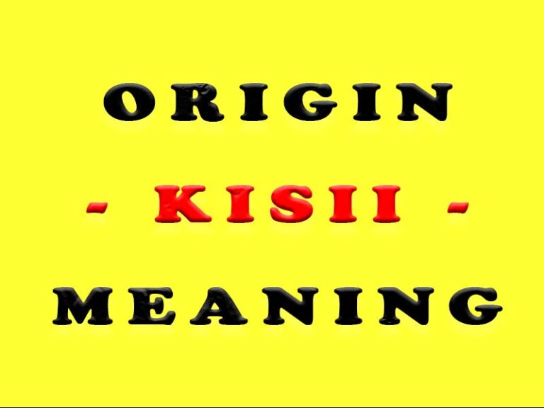 Kisii Meaning & Name Origin