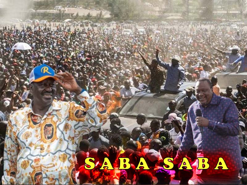 Raila Odinga leads Saba Saba Maandamano Live at Kamukunji