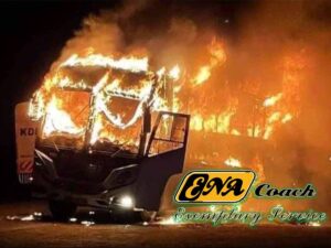 Ena Coach Bus Bursts into Flames with 48 passengers on board along Narok-Bomet highway – Police