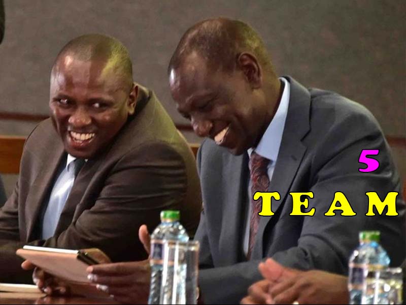 Ruto’s 5 Member Team Ahead of Talks with Azimio Nominees Headed by Wiper Leader Kalonzo Musyoka