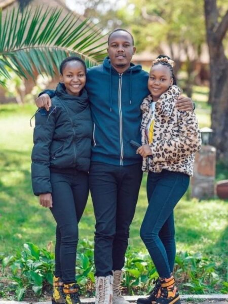 Kenyan storyteller Abel Mutua spouse Judy Nyawira & daughter Mumbua