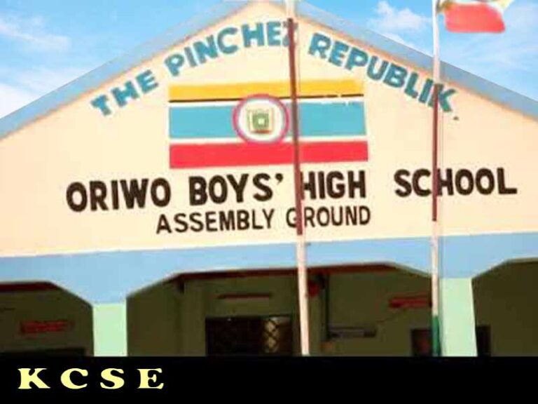 Oriwo Boys High School KCSE Results