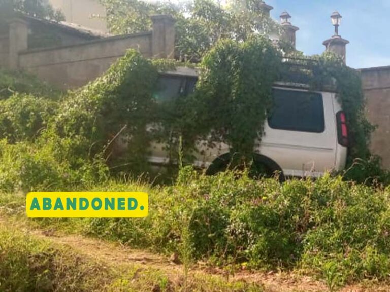 Photos of abandoned vehicles in Kisii County