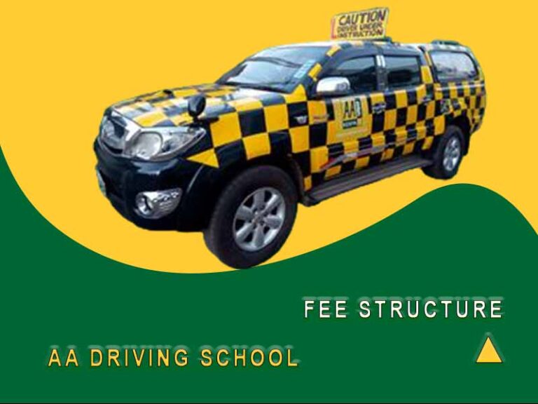 AA Driving Fee Structure
